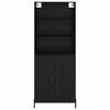 vidaXL Highboard Black oak 69.5 x 34 x 180 cm Engineered Wood