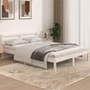 vidaXL Bed Frame without Mattress Solid Wood Pine 140x190cm White