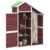 vidaXL Garden Tool Shed Mocha 120x53.5x170 cm Solid Wood Pine