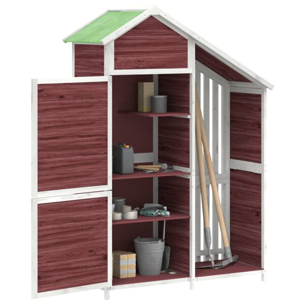vidaXL Garden Tool Shed Mocha 120x53.5x170 cm Solid Wood Pine