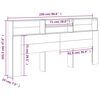 vidaXL Headboard Cabinet Grey Sonoma 220x19x103.5 cm