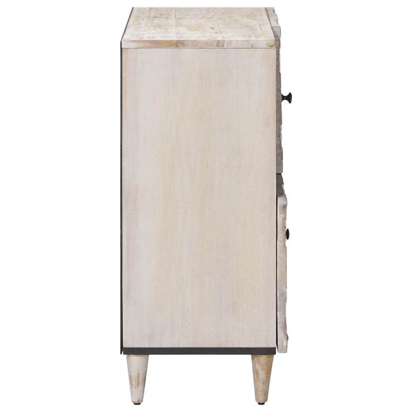 vidaXL Sideboard with Storage White 80 x 33.5 x 75 cm Solid Mango Wood