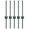 vidaXL Fence Post 5 pcs Green 80 cm Steel