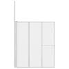 vidaXL Bath Screen Folding Frosted Aluminium