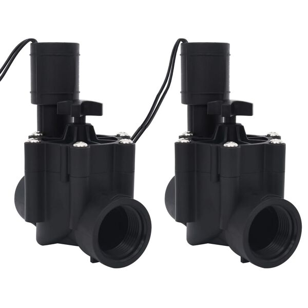 vidaXL Water Irrigation Solenoid Valves 2 pcs AC 24 V