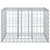 vidaXL Gabion Raised Bed Silver 60 x 60 x 40 cm Galvanised Steel