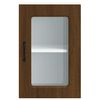 vidaXL Kitchen Wall Cabinet with Glass Door Kalmar Brown Oak Engineered Wood