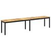 vidaXL Garden Bench 201 x 35 x 45 cm Solid Acacia Wood White and Black