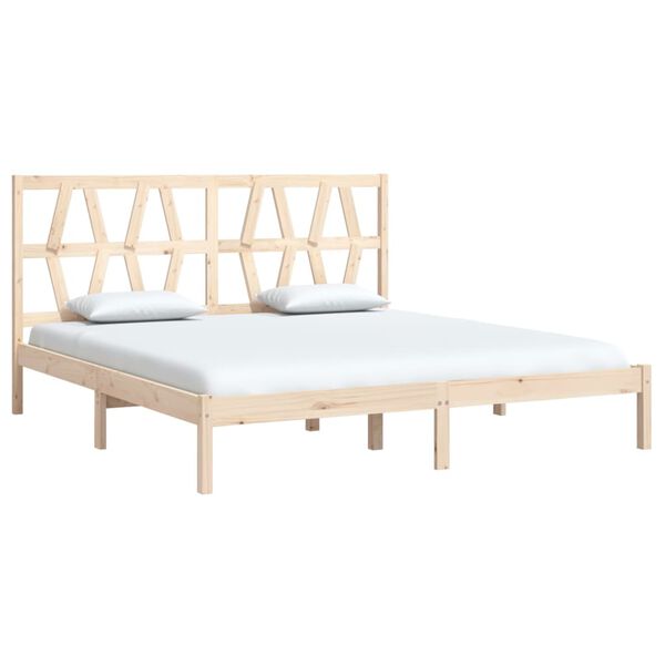 vidaXL Bed Frame without Mattress Solid Wood Super King