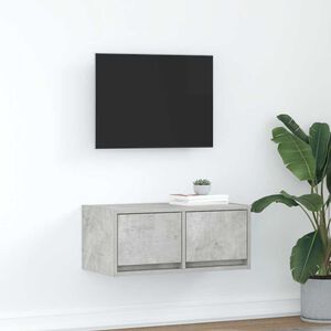 vidaXL TV Cabinet Concrete Grey 60x31x25,5 cm Engineered Wood