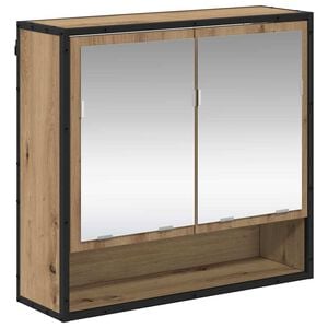 vidaXL Wall Shelf with Shelf Wall-mounted Artisan Oak 65 x 20 x 60 cm