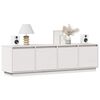 vidaXL TV Cabinet White 156x37x45 cm Solid Wood Pine