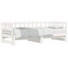 vidaXL Pull-out Day Bed without Mattress White 2x(90x200) cm Solid Wood