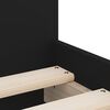 vidaXL Bed Frame with Drawers without Mattress Black 90x200 cm