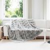 vidaXL Faux Rabbit Fur Blanket 4 pcs Grey 220 x 240 cm Polyester