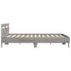 vidaXL Bed Frame with LED without Mattress Grey Sonoma 200x200 cm