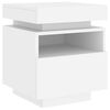 vidaXL Bedside Cabinets with LED Lights 2 pcs White 40x39x48.5 cm