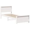 vidaXL Bed Frame with Headboard White 90 x 200 cm Engineered Wood