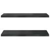 vidaXL Wall Shelves 2 pcs 75x40x3 cm Black Stainless Steel
