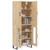 vidaXL Highboard Sonoma Oak 69.5x34x180 cm Engineered Wood