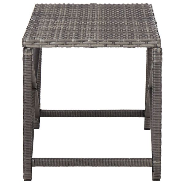 vidaXL Garden Bench 80 cm Poly Rattan Grey