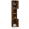 vidaXL Bathroom Cabinet Smoked Oak 30x30x190 cm Engineered Wood