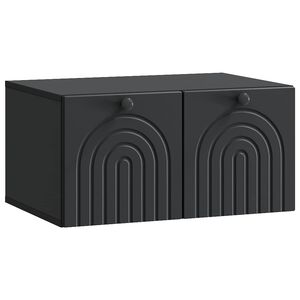 vidaXL Wall-Mounted TV Cabinet Black 59.5 x 41 x 30 cm Engineered Wood