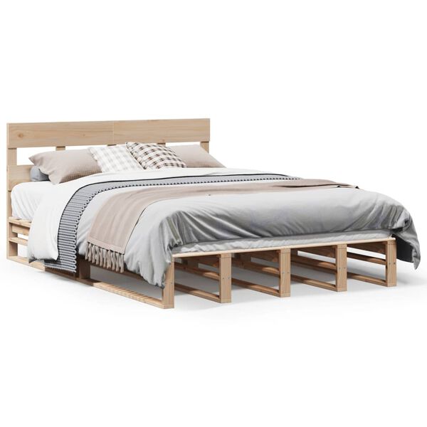 vidaXL Bed Frame without Mattress 120x190 cm Small Double Solid Wood Pine