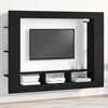 vidaXL TV Cabinet Black oak 152 x 22 x 113 cm Engineered wood