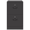 vidaXL File Cabinet Black 44 x 50 x 74.5 cm Cold-Rolled Steel