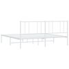 vidaXL Metal Bed Frame without Mattress with Headboard White 180x200cm
