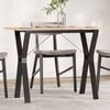 vidaXL Dining Table Y-Frame 100x50x75 cm Solid Wood Pine and Steel