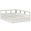 vidaXL Bookcase Bed without Mattress White 160x200cm Solid Wood Pine