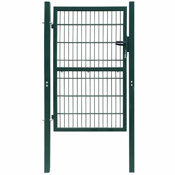 vidaXL 2D Fence Gate (Single) Green 100x160 cm