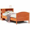 vidaXL Bookcase Bed without Mattress Wax Brown 75x190cm Small Single Solid Wood Pine