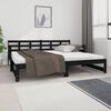 vidaXL Pull-out Day Bed without Mattress Black 2x(90x190) cm