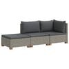 vidaXL 3 pcs Rattan Lounge Set with Cushions GENDT Natural Rattan