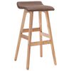 vidaXL Bar Stools 2 pcs Taupe Fabric