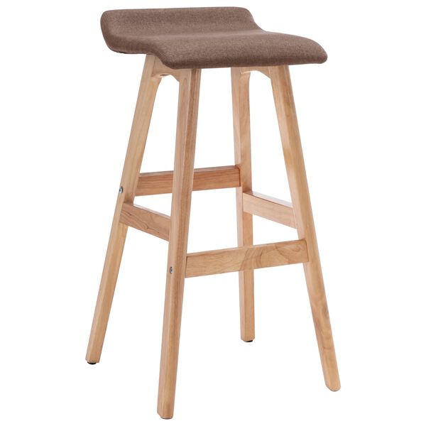 vidaXL Bar Stools 2 pcs Taupe Fabric