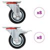 vidaXL 16 pcs Swivel Casters 75 mm