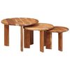 vidaXL Nesting Coffee Tables 3 pcs Brown &Oslash; 54 x 40 cm