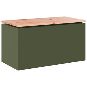 vidaXL Garden Bench Olive green 80 x 40 x43 cm Steel