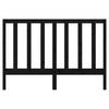 vidaXL Bed Headboard Black 126x4x100 cm Solid Wood Pine