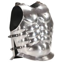 vidaXL Roman Soldier Body Armour Cuirass Replica LARP Silver Steel
