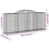 vidaXL Arched Gabion Baskets 11 pcs 300x50x120/140 cm Galvanised Iron