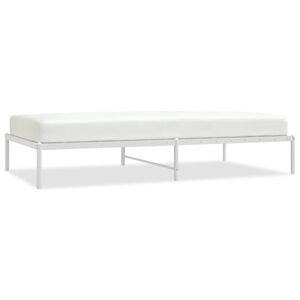 vidaXL Metal Bed Frame without Mattress White 107x203cm