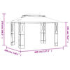 vidaXL Gazebo with Roof Anthracite 400x300x270 cm Steel