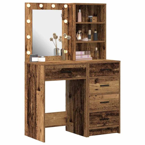 vidaXL Dressing Table 2 pcs Brown 50 x 41 x 135 cm Engineered wood