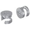 vidaXL Cam Lock Nuts 2 pcs Silver 12 x 10 mm Metal