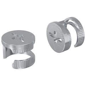 vidaXL Cam Lock Nuts 2 pcs Silver 12 x 10 mm Metal